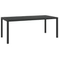Miniatyrbillede 2 af 6: Havebord WPC aluminium 185 x 90 x 74 cm sort - Havespisebord - Havespiseborde - Home & Living