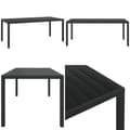 Miniatyrbillede 1 af 6: Havebord WPC aluminium 185 x 90 x 74 cm sort - Havespisebord - Havespiseborde - Home & Living