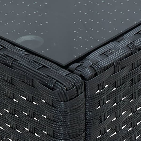 Havebord 40x40x45 cm polyrattan sort - Havebord - Haveborde - Home & Living