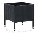 Miniatyrbillede 6 af 6: Havebord 40x40x45 cm polyrattan sort - Havebord - Haveborde - Home & Living