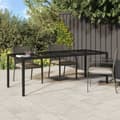 Miniatyrbillede 2 af 7: Havebord 250x100x75 cm hærdet glas og polyrattan sort - Havebord - Haveborde - Home & Living