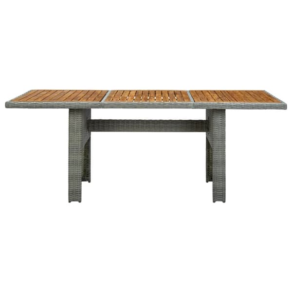 Havebord polyrattan og massivt akacietræ lysegrå - Havebord - Haveborde - Home & Living