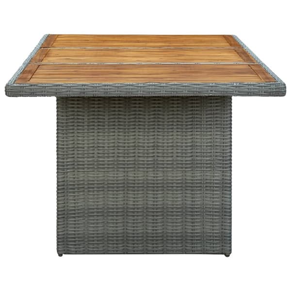 Havebord polyrattan og massivt akacietræ lysegrå - Havebord - Haveborde - Home & Living