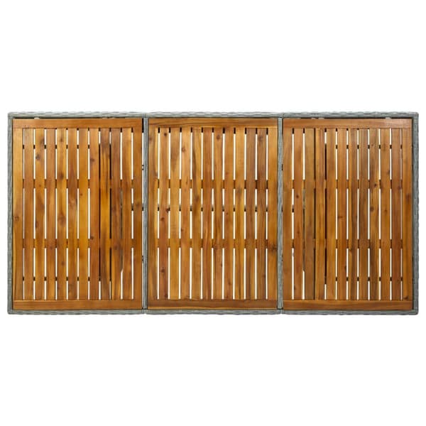 Havebord polyrattan og massivt akacietræ lysegrå - Havebord - Haveborde - Home & Living