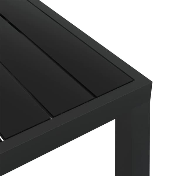 Havebord WPC aluminium 80 x 80 x 74 cm sort - Havespisebord - Havespiseborde - Home & Living