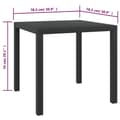 Miniatyrbillede 6 af 6: Havebord WPC aluminium 80 x 80 x 74 cm sort - Havespisebord - Havespiseborde - Home & Living