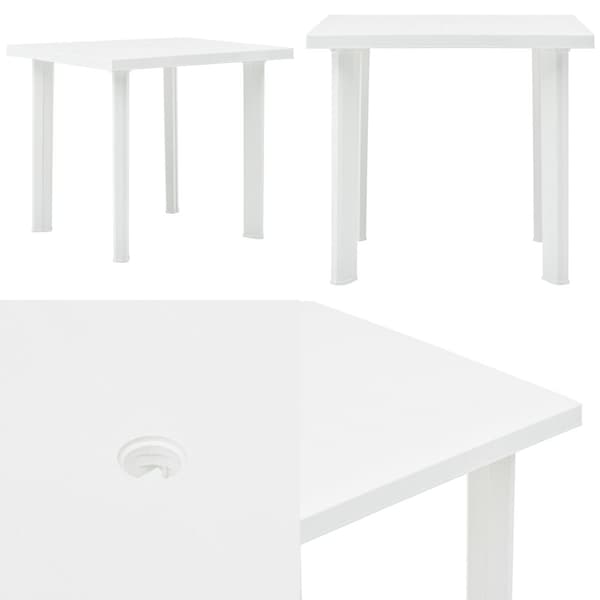 Havebord 80 x 75 x 72 cm plastik hvid - Havebord - Haveborde - Home & Living