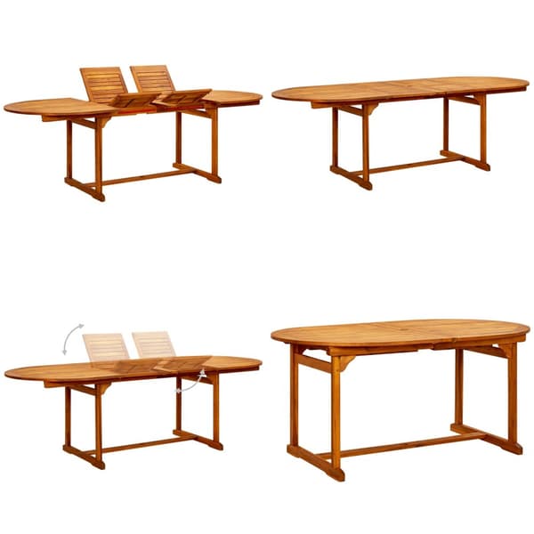Trädgårdsbord (160-240)x100x75 cm massivt akaciaträ - Trädgårdsbord - Trädgårds Bord - Home & Living