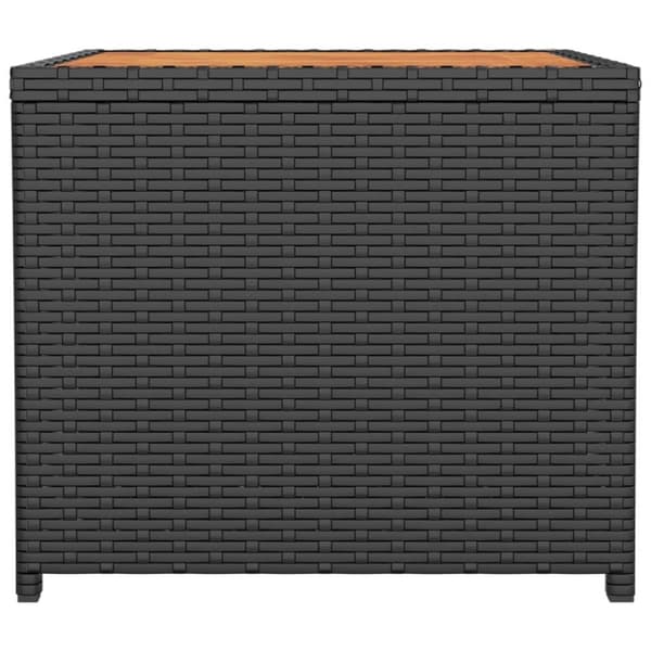 Trädgårdsbord svart konstrotting & massiv akacia - Trädgårdsbord - Utebord - Home & Living