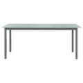 Miniatyrbillede 3 af 6: Havebord 190x90x74 cm aluminium og glas lysegrå - Havebord - Haveborde - Home & Living
