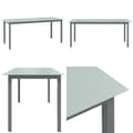 Miniatyrbillede 1 af 6: Havebord 190x90x74 cm aluminium og glas lysegrå - Havebord - Haveborde - Home & Living
