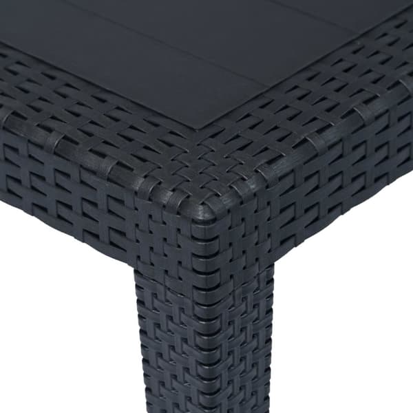Trädgårdsbord 150x90x72 cm konstrotting antracit - Matmöbler - Matmöbel - Home & Living