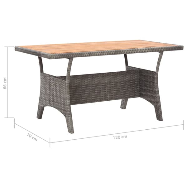 Havebord 120x70x66 cm massivt akacietræ grå - Havebord - Haveborde - Home & Living