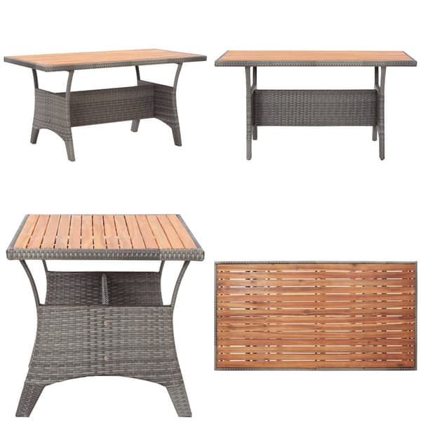 Havebord 120x70x66 cm massivt akacietræ grå - Havebord - Haveborde - Home & Living