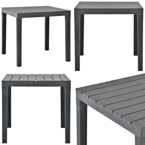 Trädgårdsbord antracit 78x78x72 cm plast - Trädgårdsbord - Trädgårdsmöbel - Home & Living