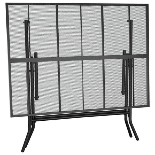 Foldbart havebord 110x80x72 cm stål og meshstof antracitgrå - Havebord - Haveborde - Home & Living