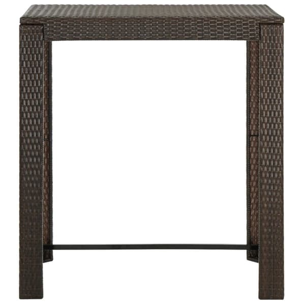 Barbord för trädgård brun 100x60,5x110,5 cm konstrotting - Barbord - Trädgårdsbord - Home & Living
