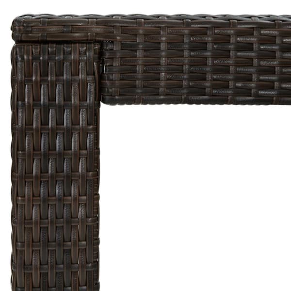 Barbord för trädgård brun 100x60,5x110,5 cm konstrotting - Barbord - Trädgårdsbord - Home & Living