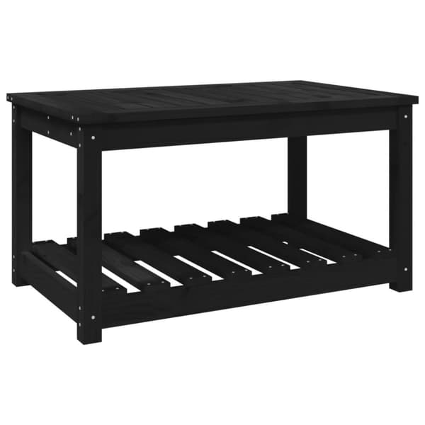 Havebord 82,5x50,5x45 cm massivt fyrretræ sort - Havebord - Haveborde - Home & Living