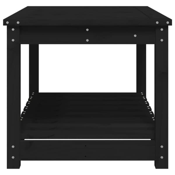 Havebord 82,5x50,5x45 cm massivt fyrretræ sort - Havebord - Haveborde - Home & Living