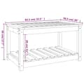 Miniatyrbillede 9 af 9: Havebord 82,5x50,5x45 cm massivt fyrretræ sort - Havebord - Haveborde - Home & Living