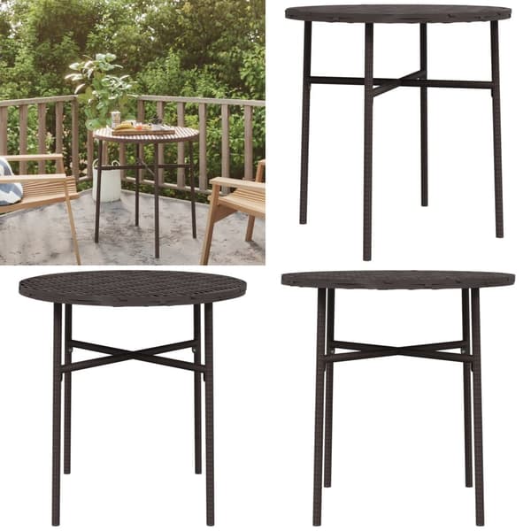 Trädgårdsbord brun 45 cm konstrotting - Tebord - Utomhusbord - Home & Living