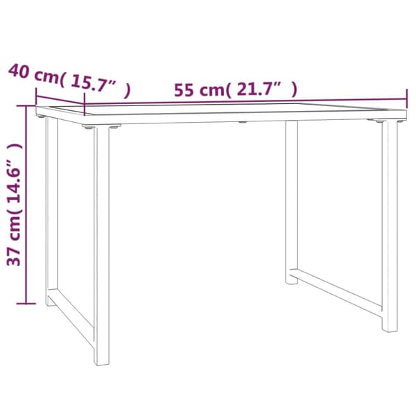 Havebord 55x40x37 cm stål antracitgrå - Havebord - Haveborde - Home & Living