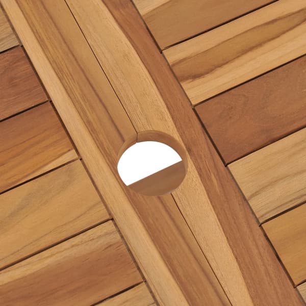 Foldbart havebord 120 x 70 x 75 cm massivt teaktræ - Spisebord - Spiseborde - Home & Living