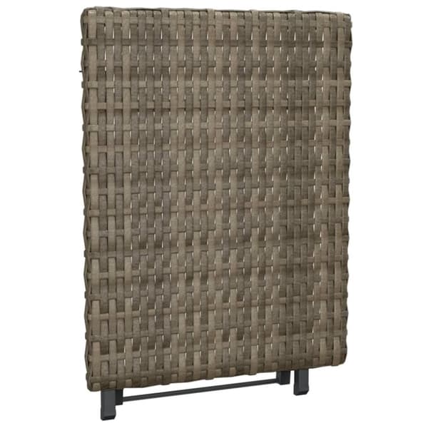 Taitettava pöytä harmaa 45x35x32 cm polyrottinki - Puutarhapöytä - Parvekepöytä - Home & Living
