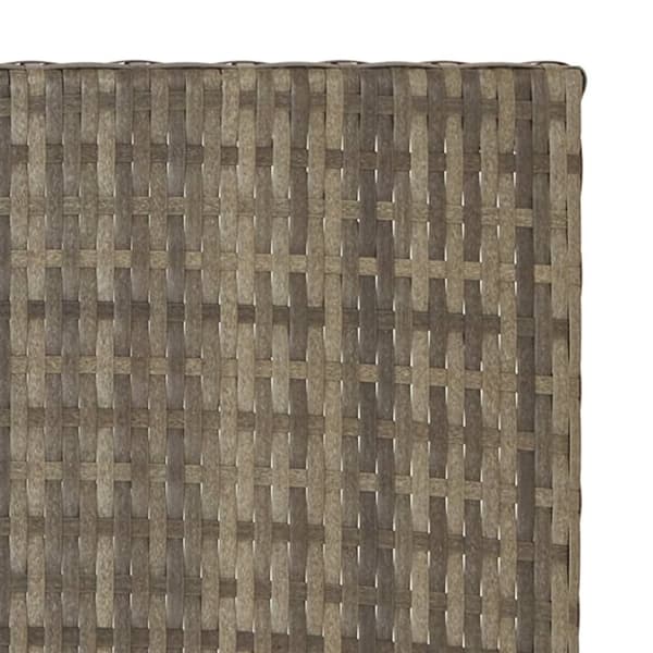 Taitettava pöytä harmaa 45x35x32 cm polyrottinki - Puutarhapöytä - Parvekepöytä - Home & Living