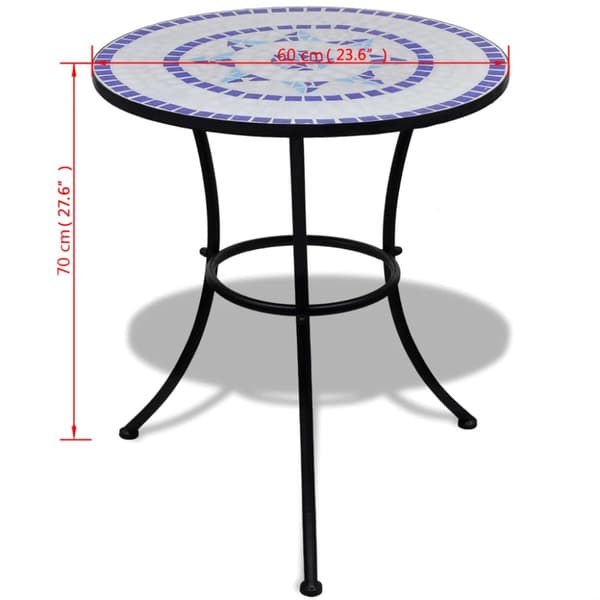 Caféset blå och vit 60 cm mosaik - Bord - Mosaikbord - Home & Living
