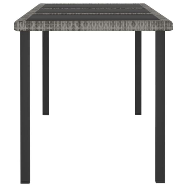 Havebord 180x70x73 cm polyrattan grå - Havespisebord - Havespiseborde - Home & Living