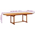Miniatyrbillede 10 af 10: Havebord (160-240)x100x75 cm massivt akacietræ - Havebord - Haveborde - Home & Living