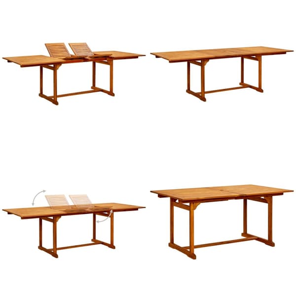 Havebord (160-240)x100x75 cm massivt akacietræ - Havebord - Haveborde - Home & Living