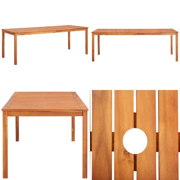 Havebord 215 x 90 x 74 cm massivt akacietræ - Spisebord - Spiseborde - Home & Living