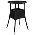 Miniatyrbillede 3 af 7: Havebord Ø60x75 cm hærdet glas og polyrattan sort - Havebord - Haveborde - Home & Living