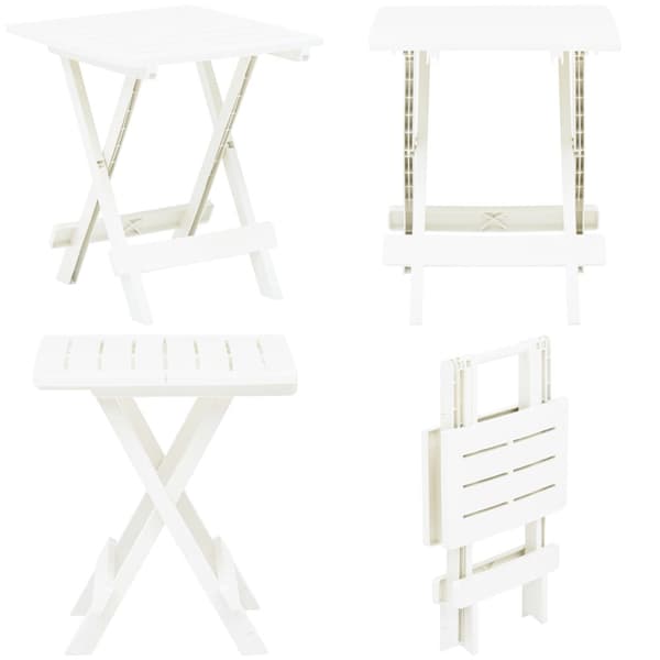 Foldbart havebord 45x43x50 cm plastik hvid - Havebord - Haveborde - Home & Living