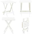 Miniatyrbillede 1 af 8: Foldbart havebord 45x43x50 cm plastik hvid - Havebord - Haveborde - Home & Living