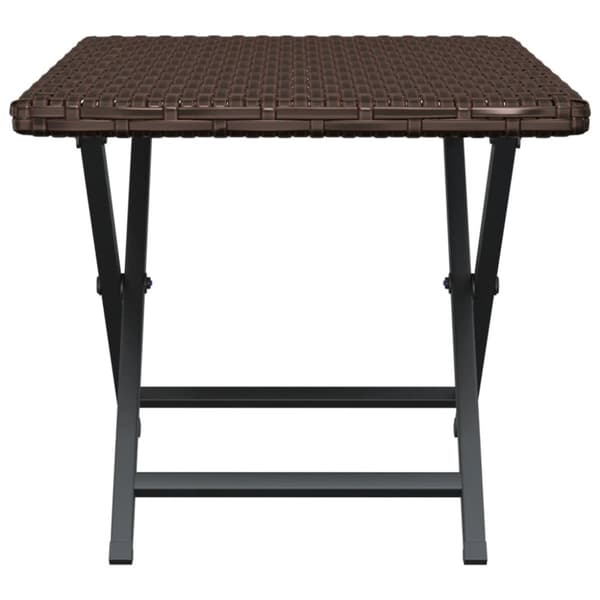 Foldbart bord 45x35x32 cm polyrattan brun - Foldbart Bord - Foldbare Borde - Home & Living