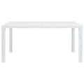 Miniatyrbillede 3 af 6: Havebord hvid 150 x 90 x 72 cm plastik rattanlook - Havebord - Haveborde - Home & Living