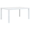 Miniatyrbillede 2 af 6: Havebord hvid 150 x 90 x 72 cm plastik rattanlook - Havebord - Haveborde - Home & Living