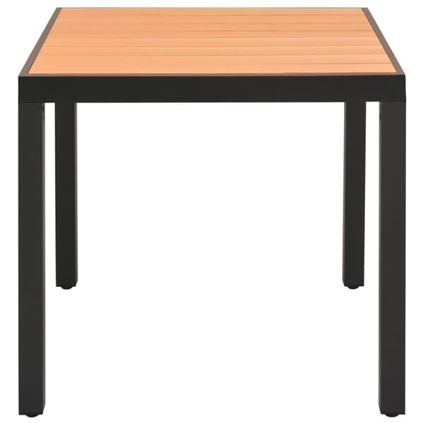 Puutarhapöytä ruskea 80x80x74 cm alumiini ja WPC - Puutarhan Ruokapöytä - Puutarhan Ruokapöytä - Home & Living
