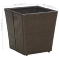 Miniatyrbillede 6 af 6: Tebord 41,5x41,5x44 cm polyrattan og hærdet glas brun - Tebord - Teborde - Home & Living