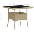 Miniatyrbillede 6 af 6: Udendørs spisebord polyrattan og glas beige - Spisebord - Spiseborde - Home & Living