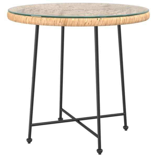 Spisebord Ø80 cm hærdet glas og stål - Spisebord - Spiseborde - Home & Living