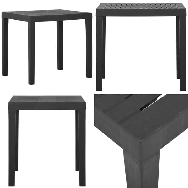 Havebord 79x65x72 cm plastik grå - Havebord - Haveborde - Home & Living