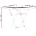 Miniatyrbillede 9 af 9: Foldbart havebord 85x85x76 cm massivt teaktræ - Havebord - Haveborde - Home & Living