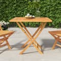 Miniatyrbillede 2 af 9: Foldbart havebord 85x85x76 cm massivt teaktræ - Havebord - Haveborde - Home & Living