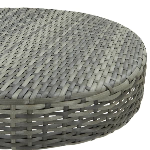 Trädgårdsbord grå 60,5x106 cm konstrotting - Trädgårdsbord - Utomhusbord - Home & Living