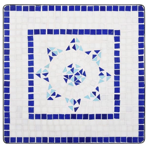 Mosaikbord blå och vit 60 cm keramik - Bord - Mosaikbord - Home & Living